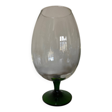 Vase XXXL en verre d'Empoli travail Italien, Italie 1960