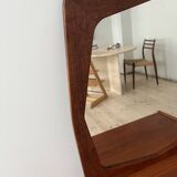 Danish vintage set of chest of drawers and mirror, teak, 1960s
