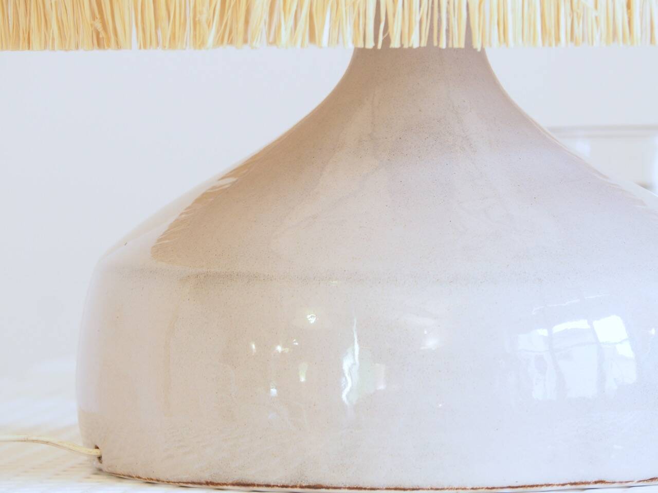 Large enamelled ceramic lamp by Jean CHATONEY