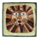 Square ceramic catchall by Roland Zobel, sun design, 1970s.