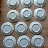 Set of 12 floral porcelain plates