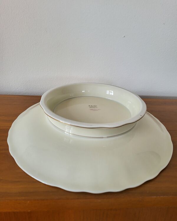 Limoges Bernardaud Plat à tarte, gâteau en porcelaine