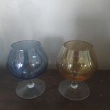 Colored crystal glasses