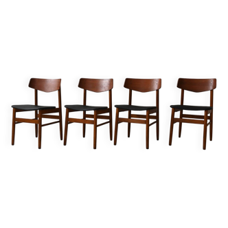 Set of Four Scandinavian Teak Chairs