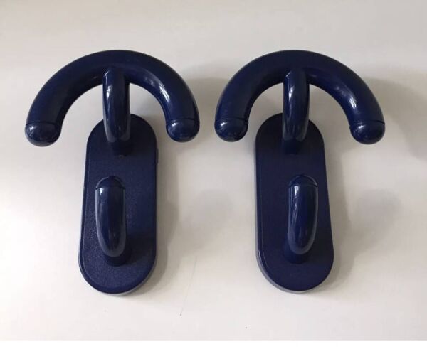 Patère porte manteau Arco bleu vintage design Italy Luigi Caramella