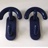 Patère porte manteau Arco bleu vintage design Italy Luigi Caramella