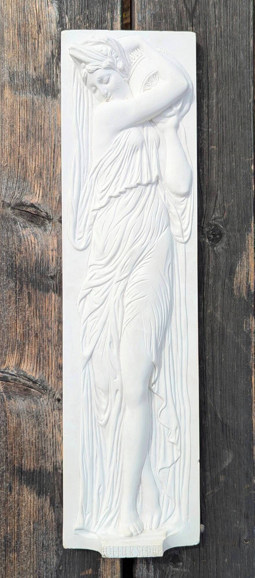 Plaster bas-relief of art Nymph of the Fountain of the Innocents by Jean Goujon
