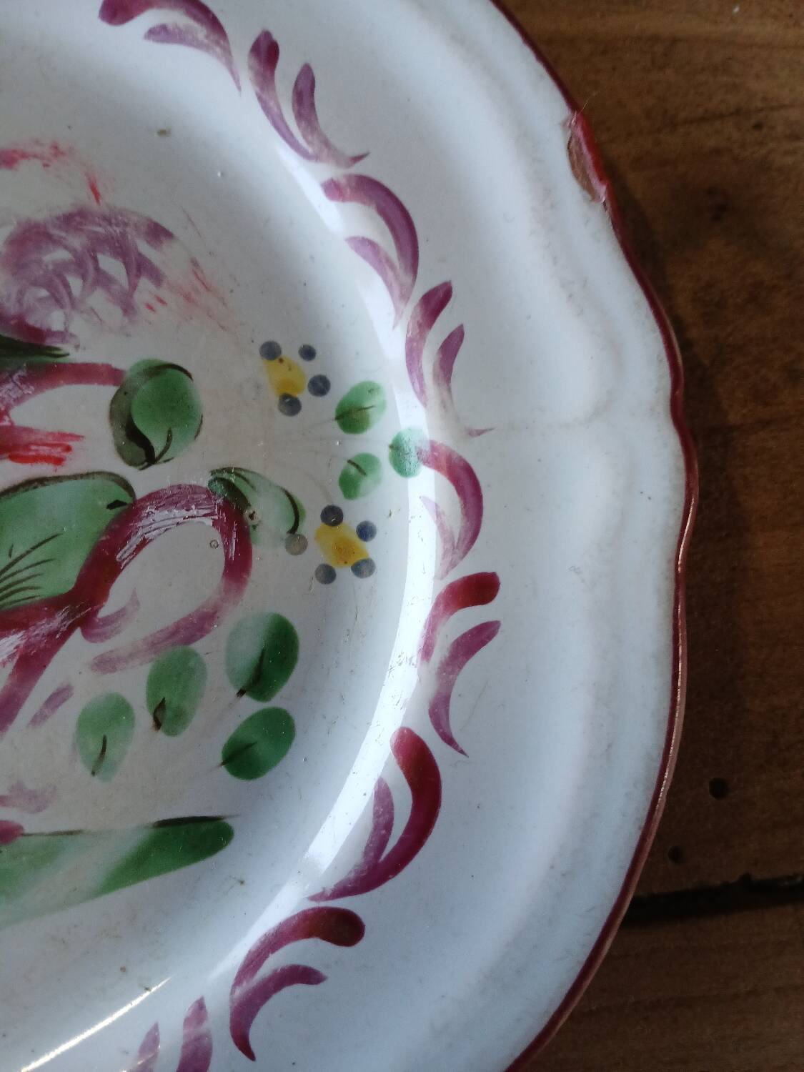 2 very old Lunéville dessert plates