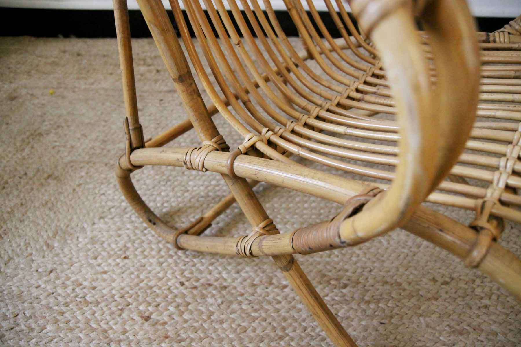 Vintage rattan armchair