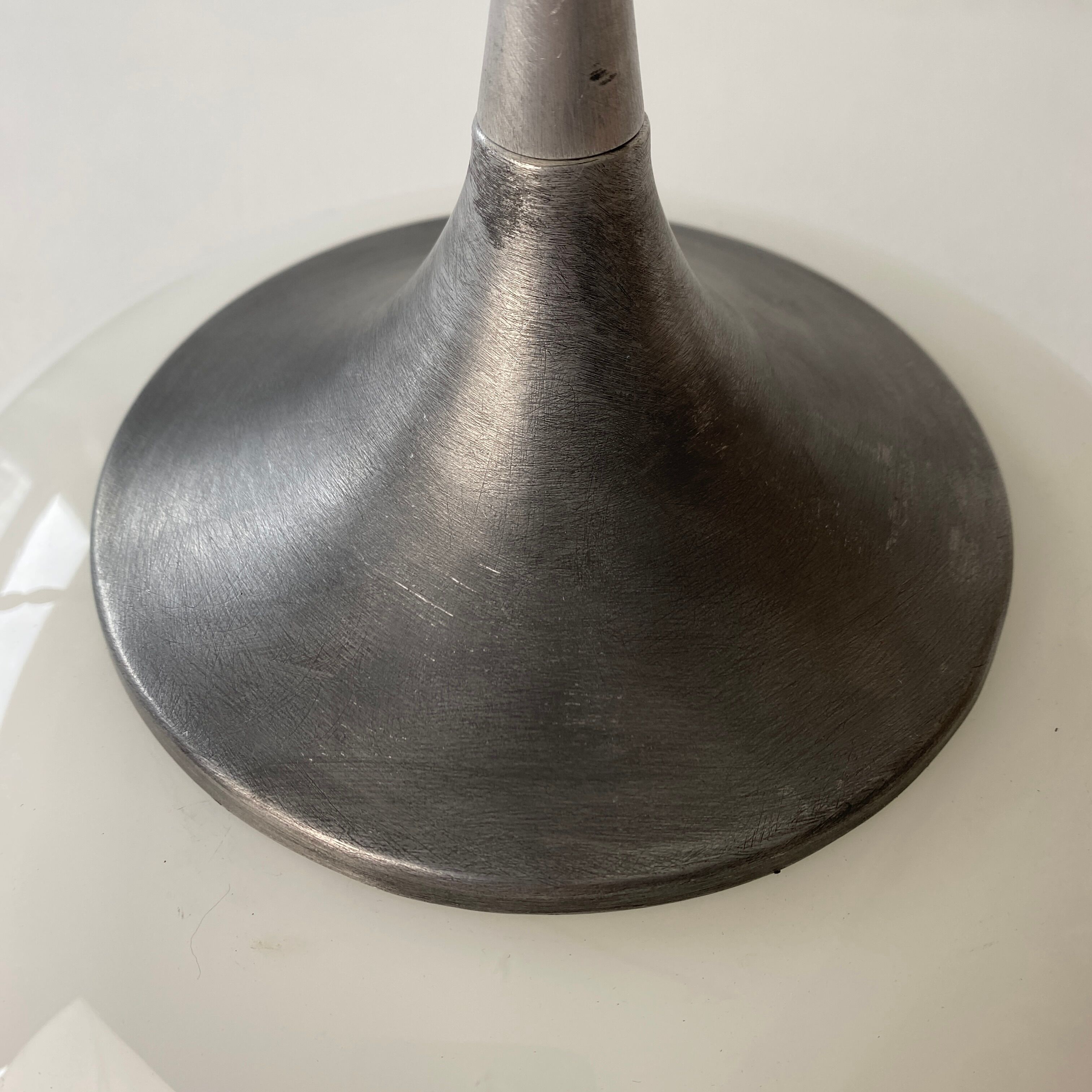 Old vintage opaline bell pendant lamp