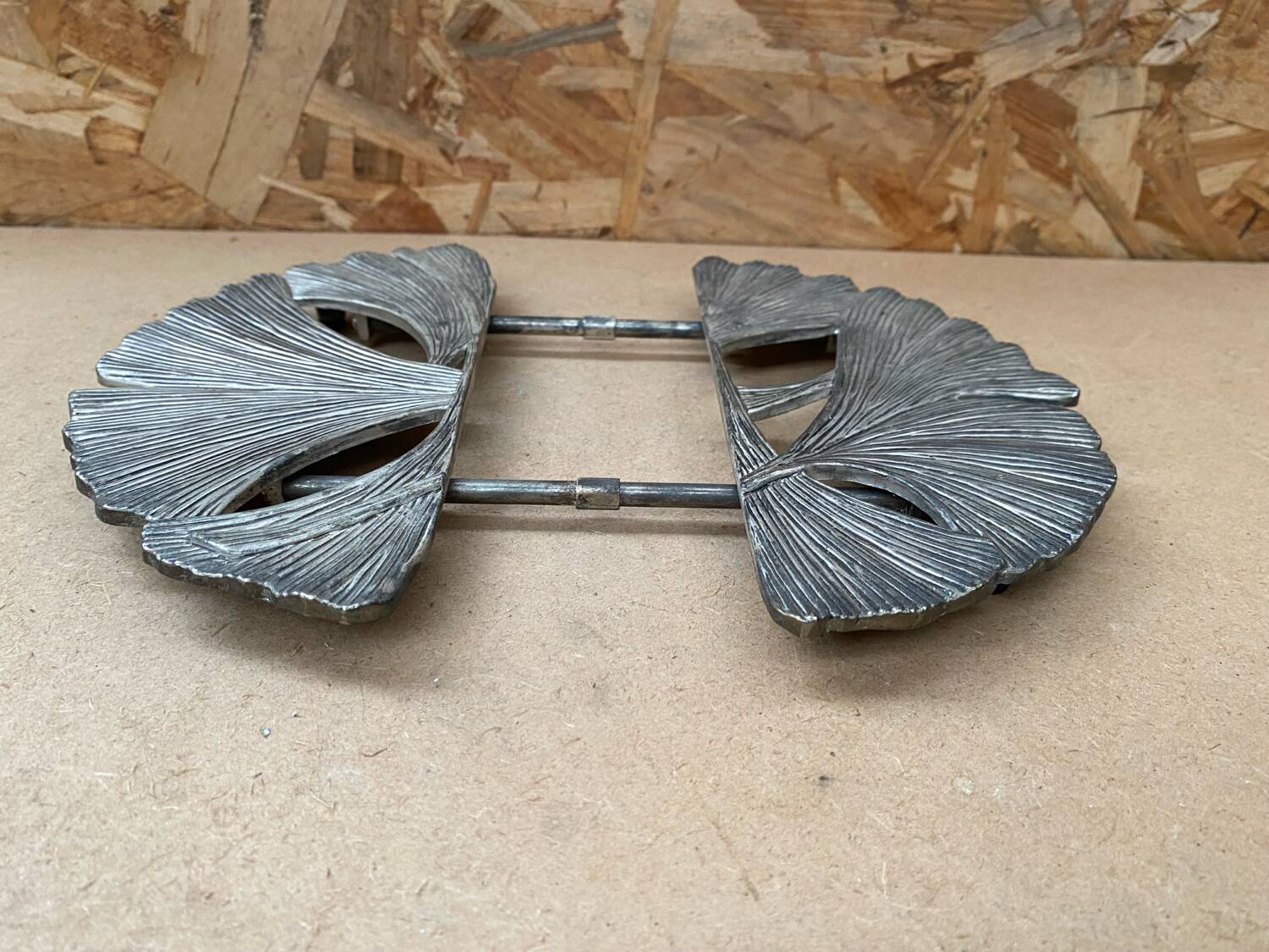 Old silea silver metal extendable vintage trivet