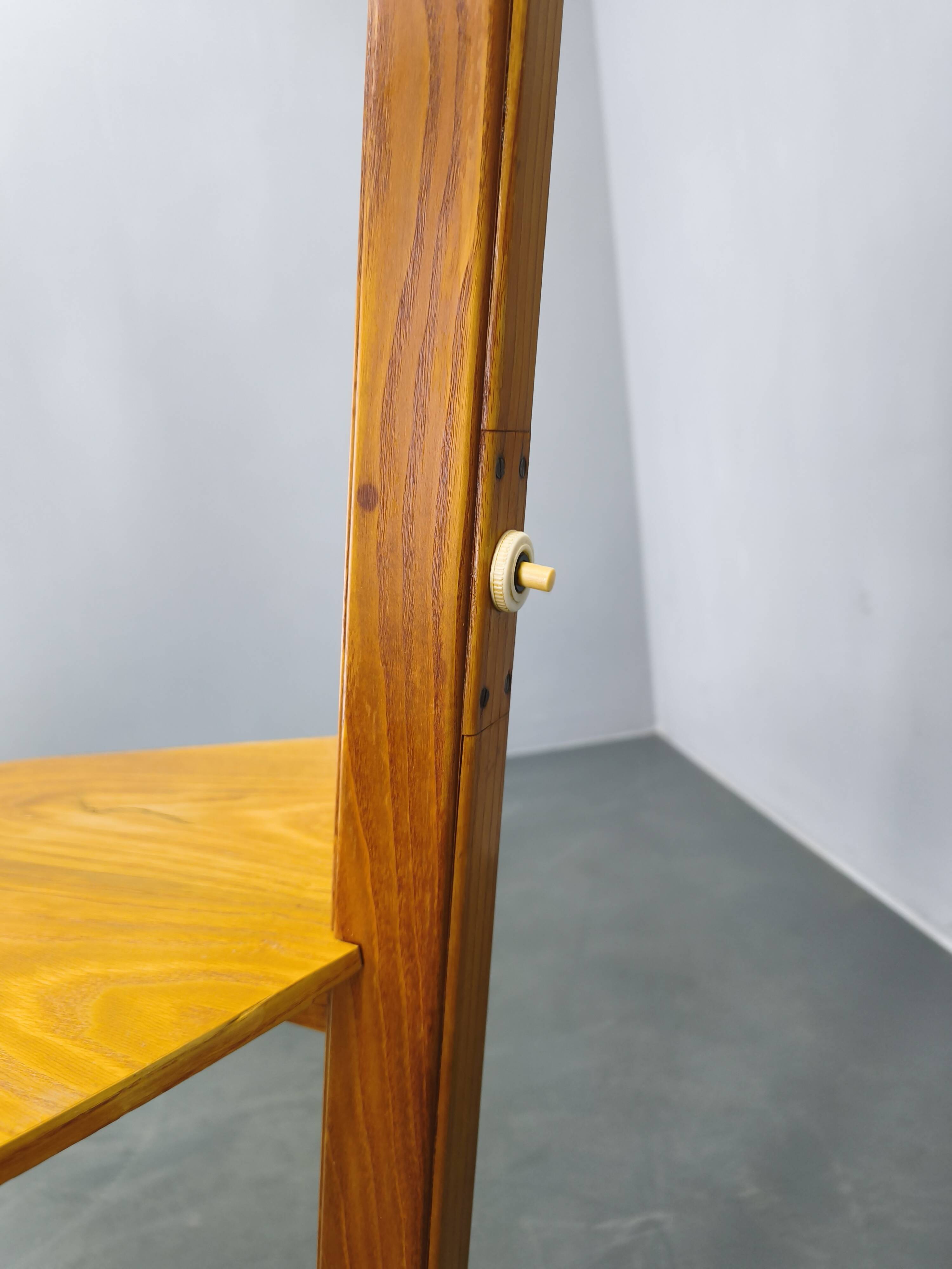 Mid-Century Floor Lamp with Rattan Shade, Czechoslovakia, 1960s