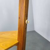 Mid-Century Floor Lamp with Rattan Shade, Czechoslovakia, 1960s