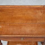 Pair of bedside tables in walnut 19th