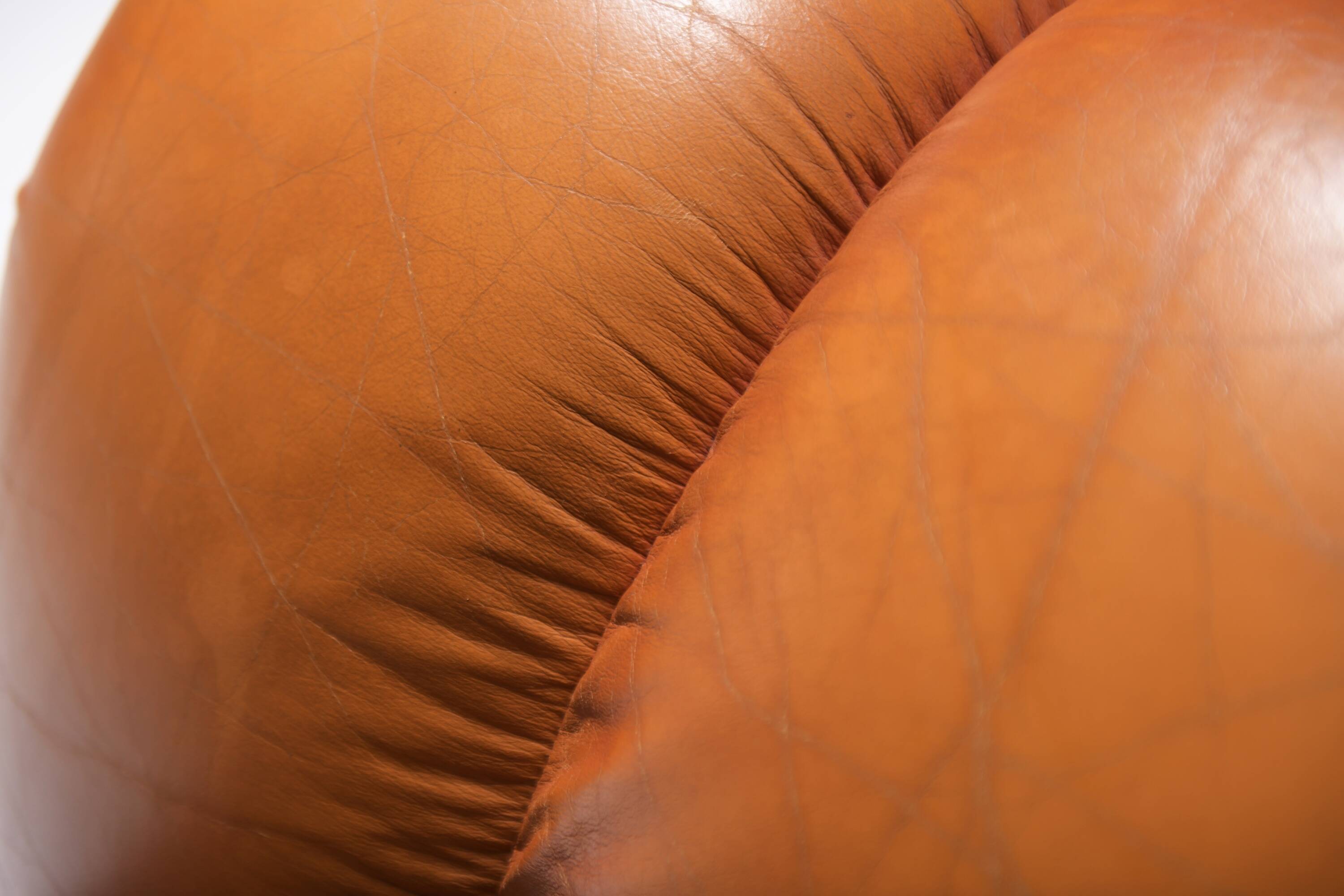 Velasquez Vintage Lounge Chair in Cognac Leather by Mimo Padova Italy