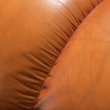 Velasquez Vintage Lounge Chair in Cognac Leather by Mimo Padova Italy