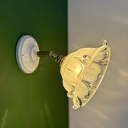 Vintage frosted glass lampshade wall light
