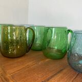 Blown glass mugs