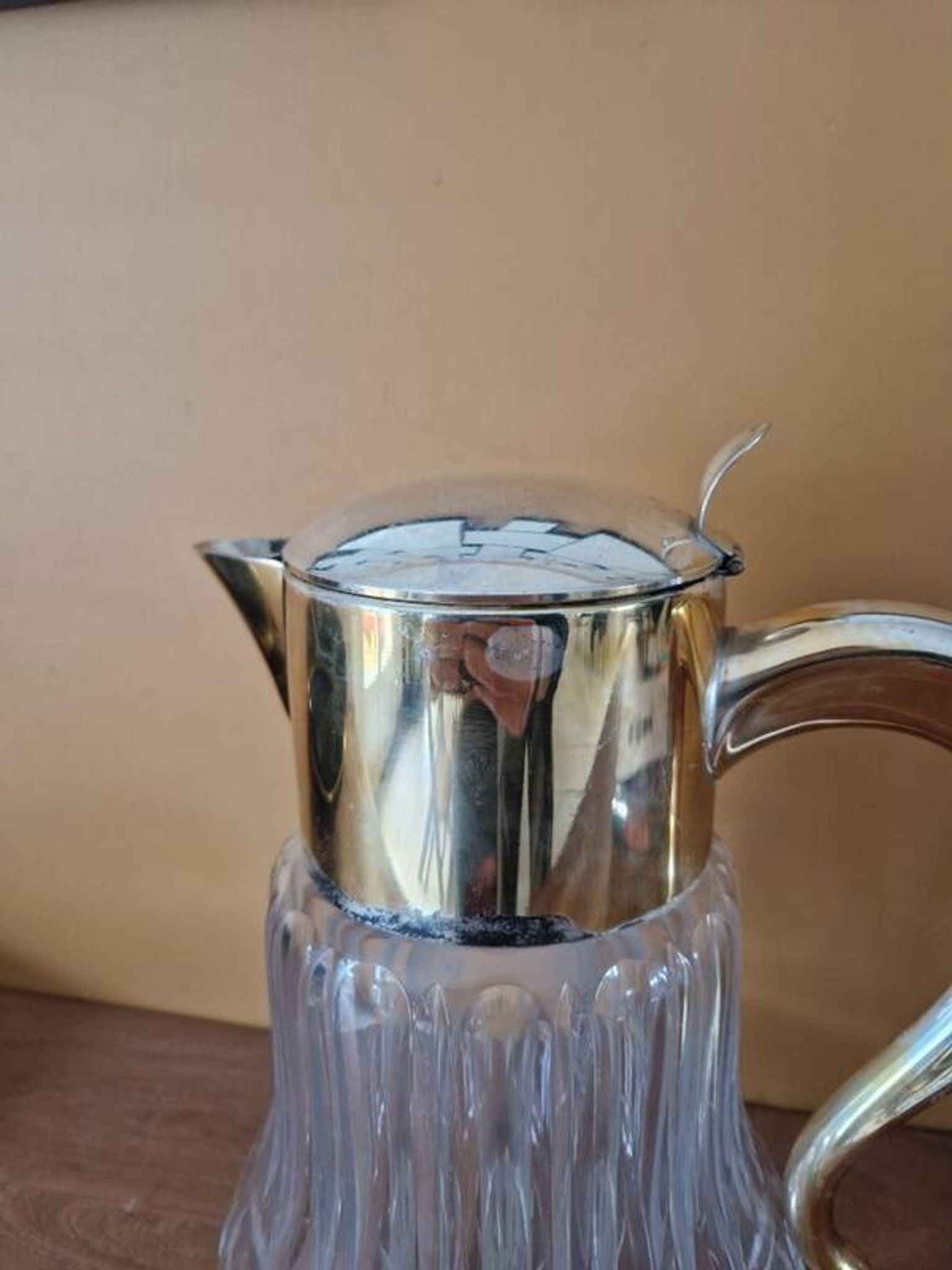Jug for orangeade with crystal cooler, Hans Knabel, Esslingen.