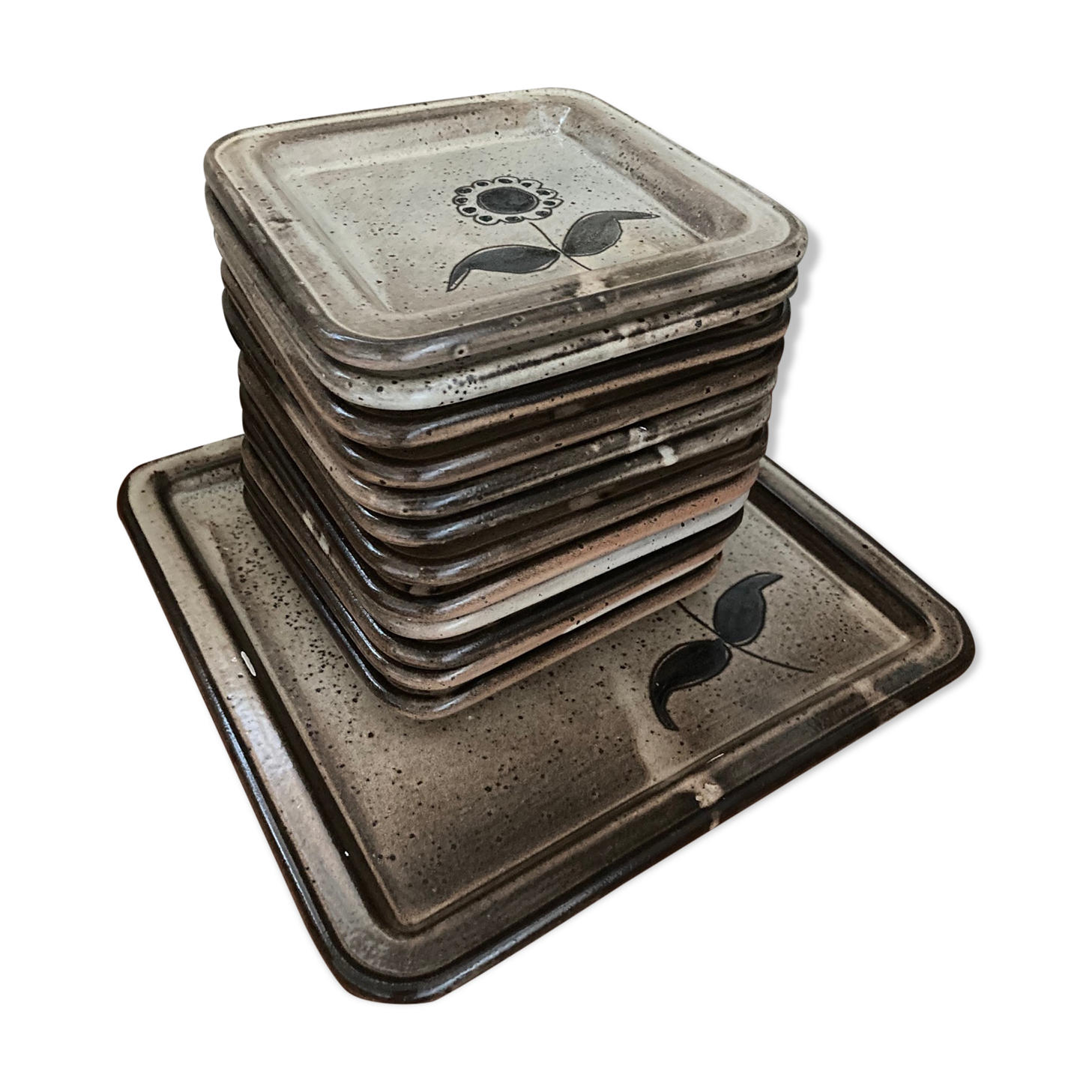 Vintage ceramic service Les Grottes Dieulefit