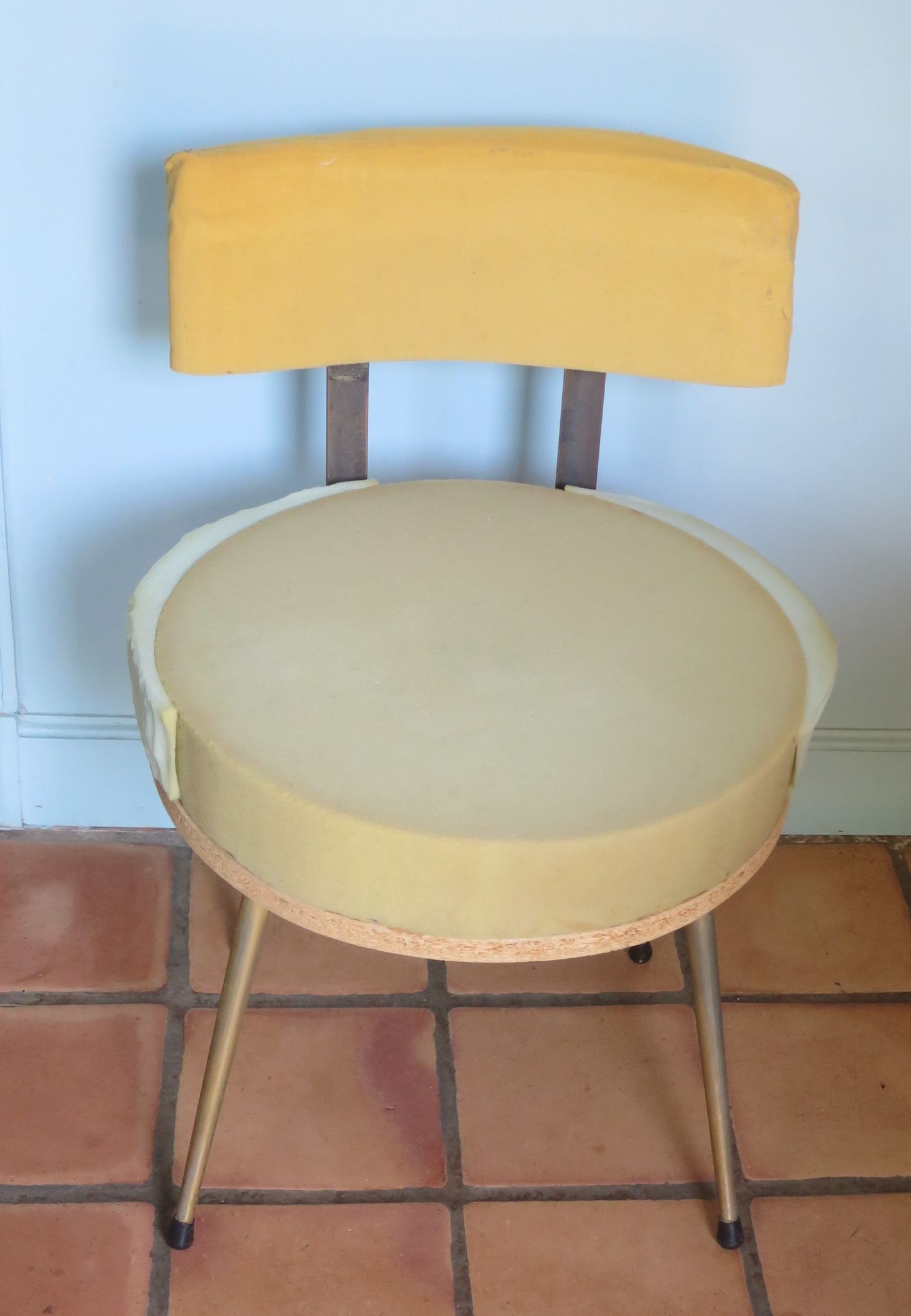 Chair armchair moumoute green pelfran (label) feet gold metal