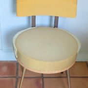 Chair armchair moumoute green pelfran (label) feet gold metal