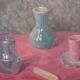 Tableau huile . Nature morte au biscuit