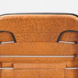 1970s Italian folding lounge chair with leatherette upholstery