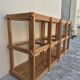 Pair of vintage pine bookshelf units in Maison Regain design from the 1970s.