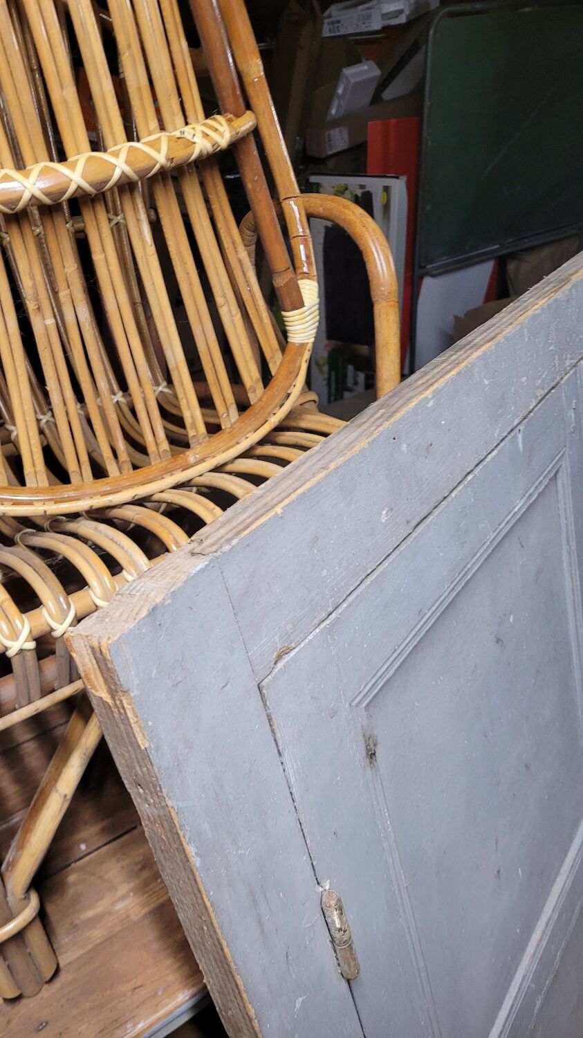 Double cupboard door front in old painted fir