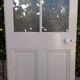 Glass door 82,8x215,3cm old translucent glazing