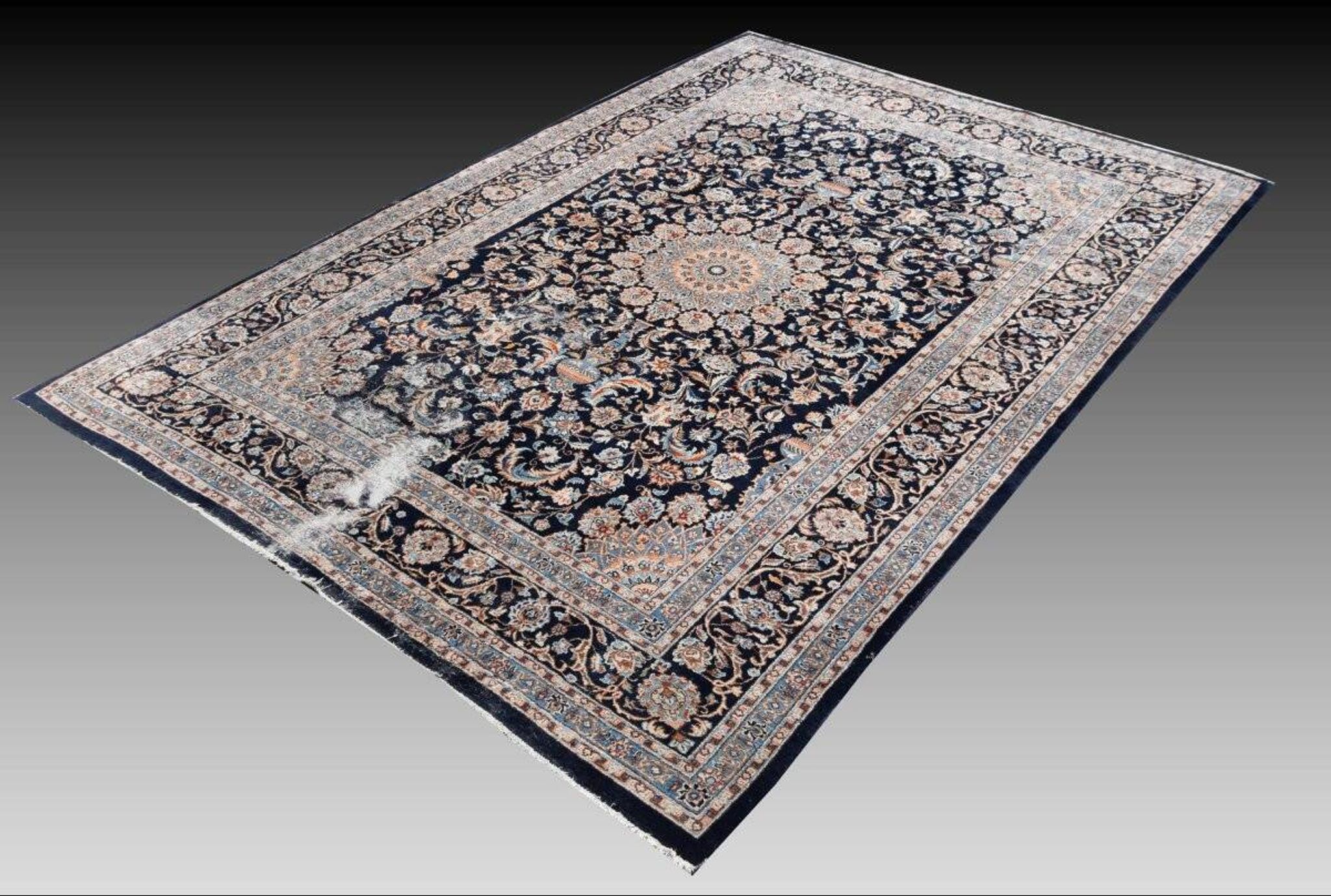 Oriental carpet kashmar iran in wool: 3.55 x 2.50 metres - circa: 1970 - "galerie sardje"