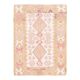 Vintage Turkish Oushak handmade cotton pink wool kilim area rug 120x165