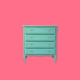 Vintage mint green chest of drawers 1950