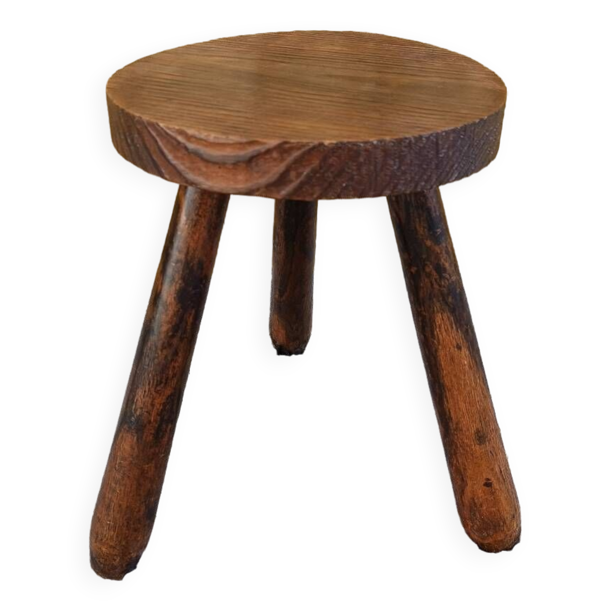 Solid wood tripod stool