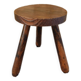Solid wood tripod stool