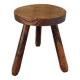 Solid wood tripod stool