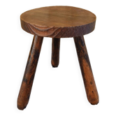 Solid wood tripod stool
