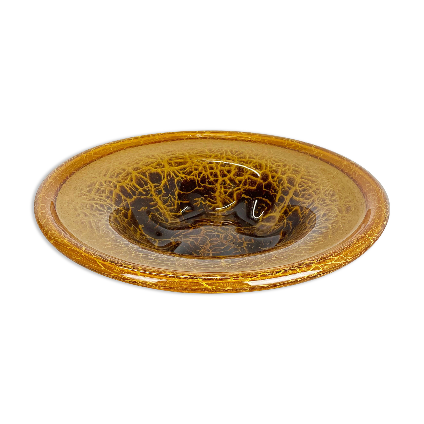 German Glass Bowl by Karl Wiedmann for WMF Ikora, 1930s Baushaus Art Deco