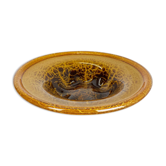 German Glass Bowl by Karl Wiedmann for WMF Ikora, 1930s Baushaus Art Deco