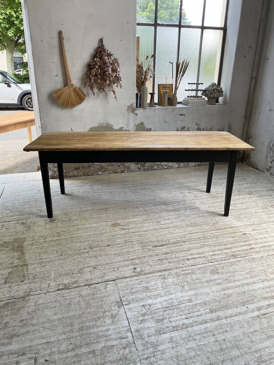 2m pine and oak farmhouse table