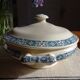 Old soup tureen or vegetable dish in Longchamp “René” iron earthenware