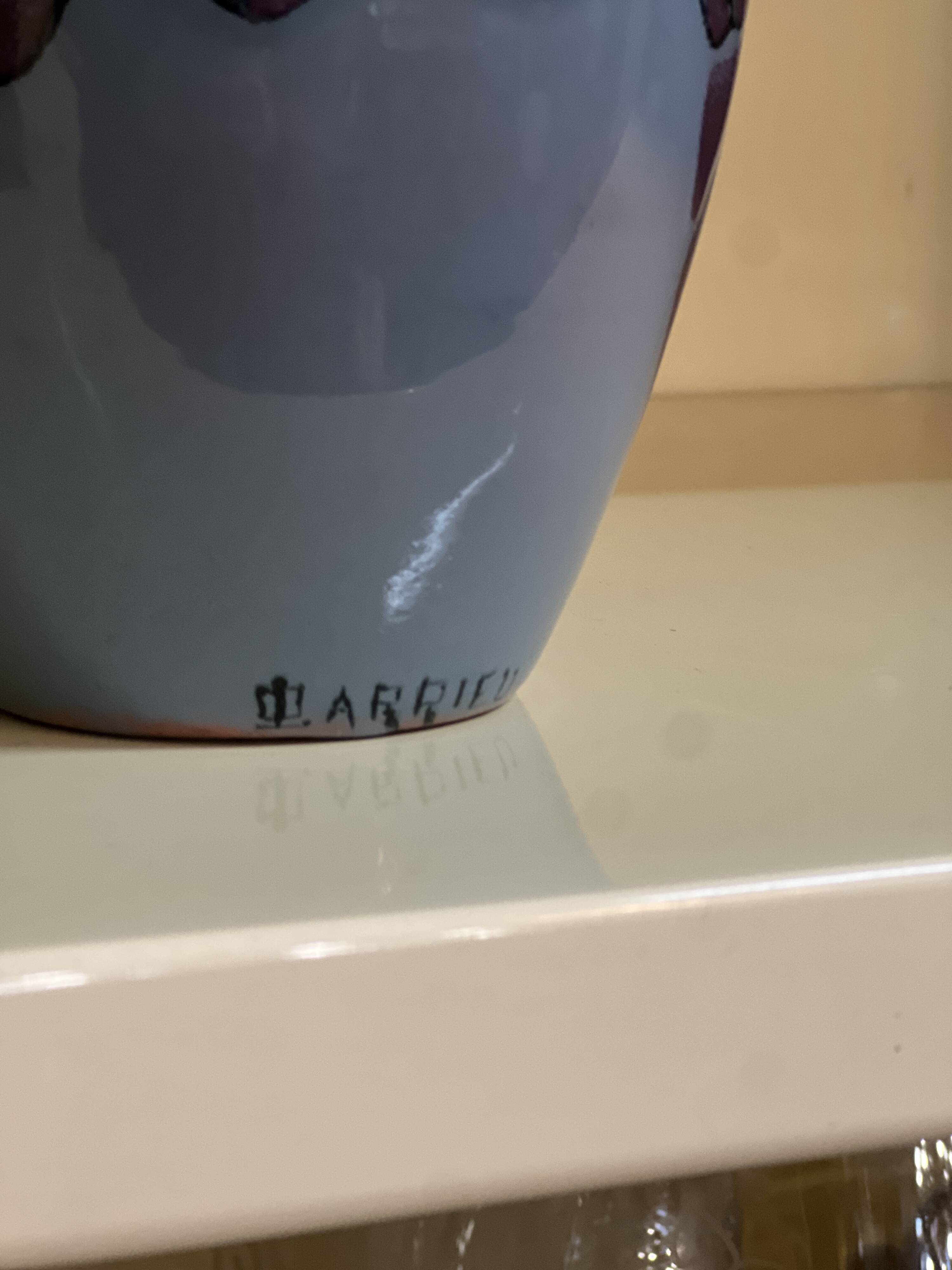 Vase violet de O. Larrieu