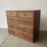 Commode géorgienne en chêne du début du XIXe siècle