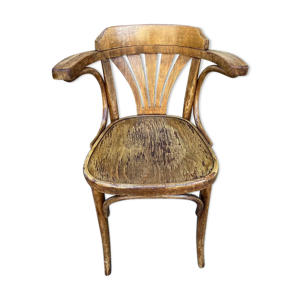Fauteuil de bureau bois courbé