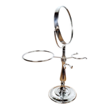 Small chrome barber mirror