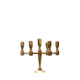 Swedish vintage brass seven arm candelabra by Gusum