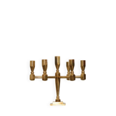 Candelabre en laiton vintage suédois à sept bras par Gusum