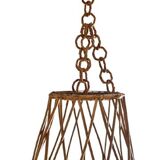 60s rattan pendant light