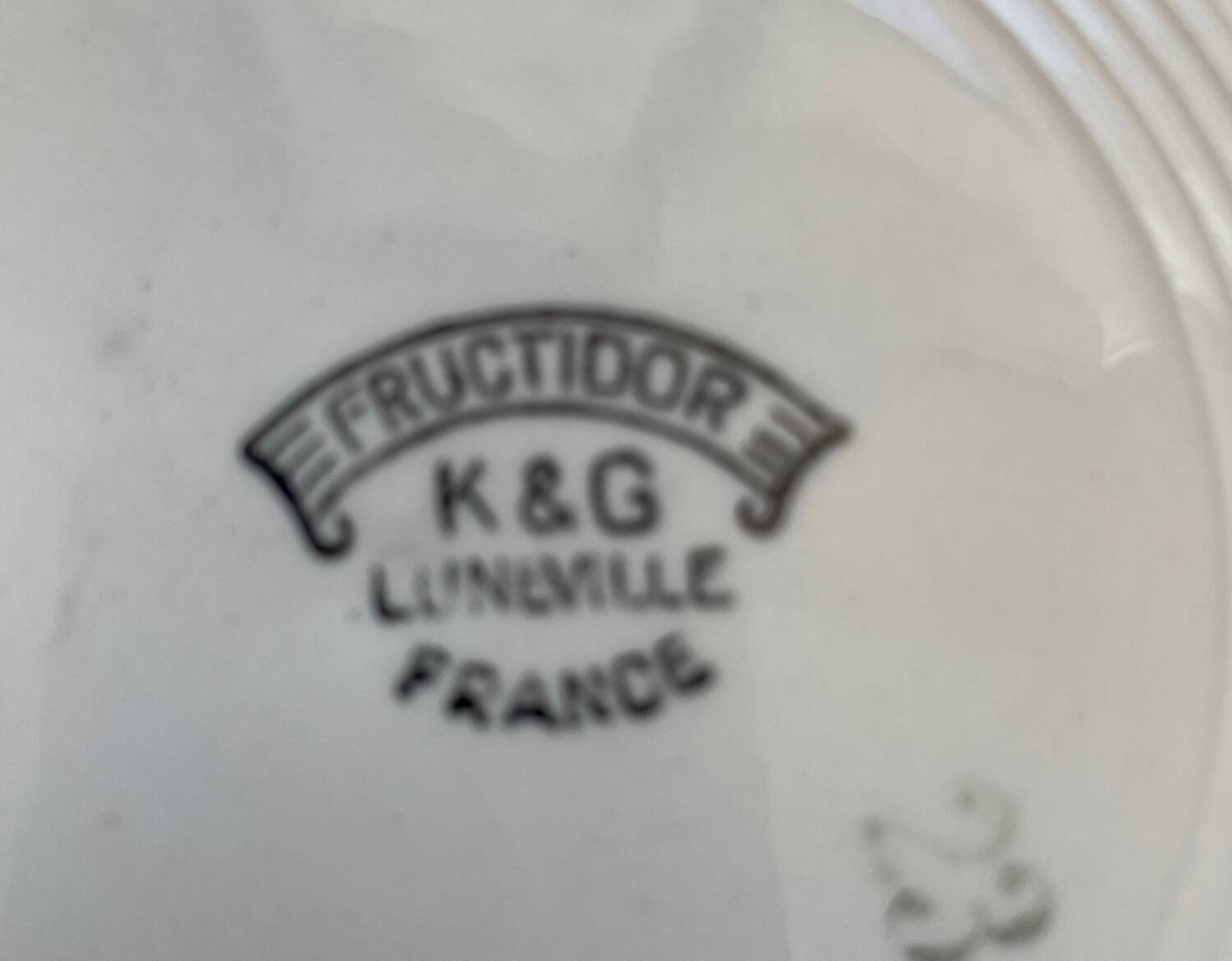 6 K&G Luneville Art Deco Dessert Plates Fructidor Model